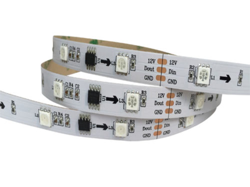 led strip lights DMX512 24 volt RGB 60leds 10pixels/m addressable interior IP54