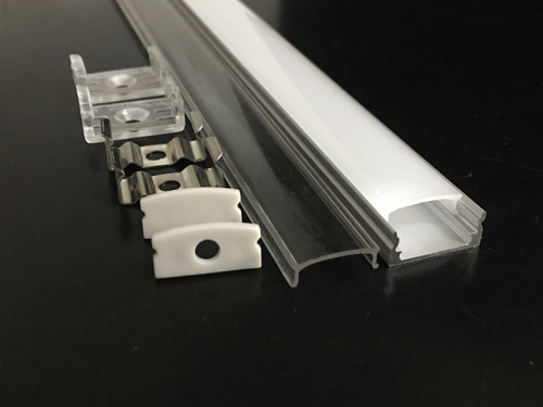 alum profile and fixture for 12mm width PCB board light strips